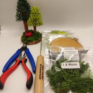 Bastelset 2er Tannenbaum mit Werkzeug